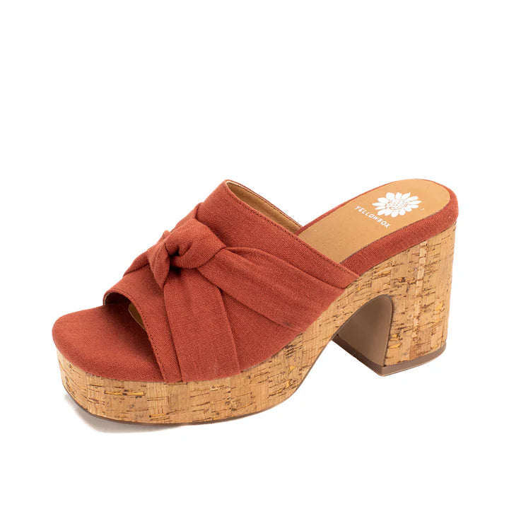 YELLOWBOX Ordo Platform Heel Shoe - Sienna Orange
