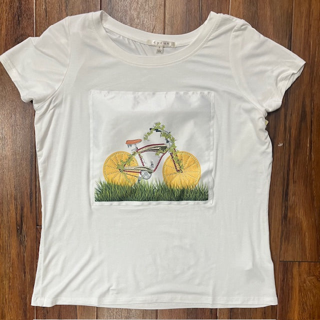 CYRUS Bicycle T-Shirt - White