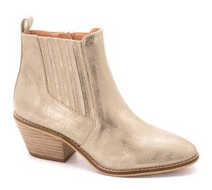 CORKY'S Gold Metallic Potion Ankle Boot