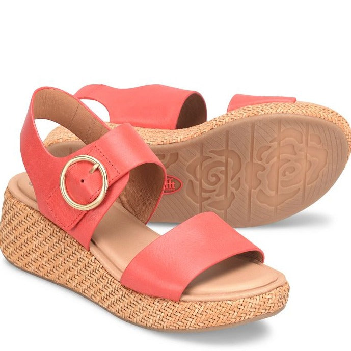 SOFFT Faedra Red Coral Sandals