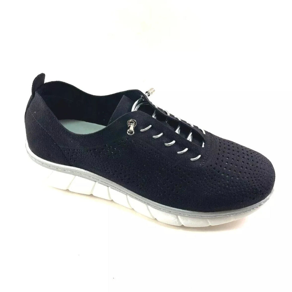 BONAVI  Leather Slip On Lightweight Comfort Sneaker - Black