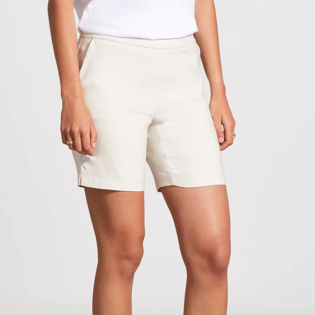 TRIBAL Flatten-it Pull-on Shorts - French Oak and White