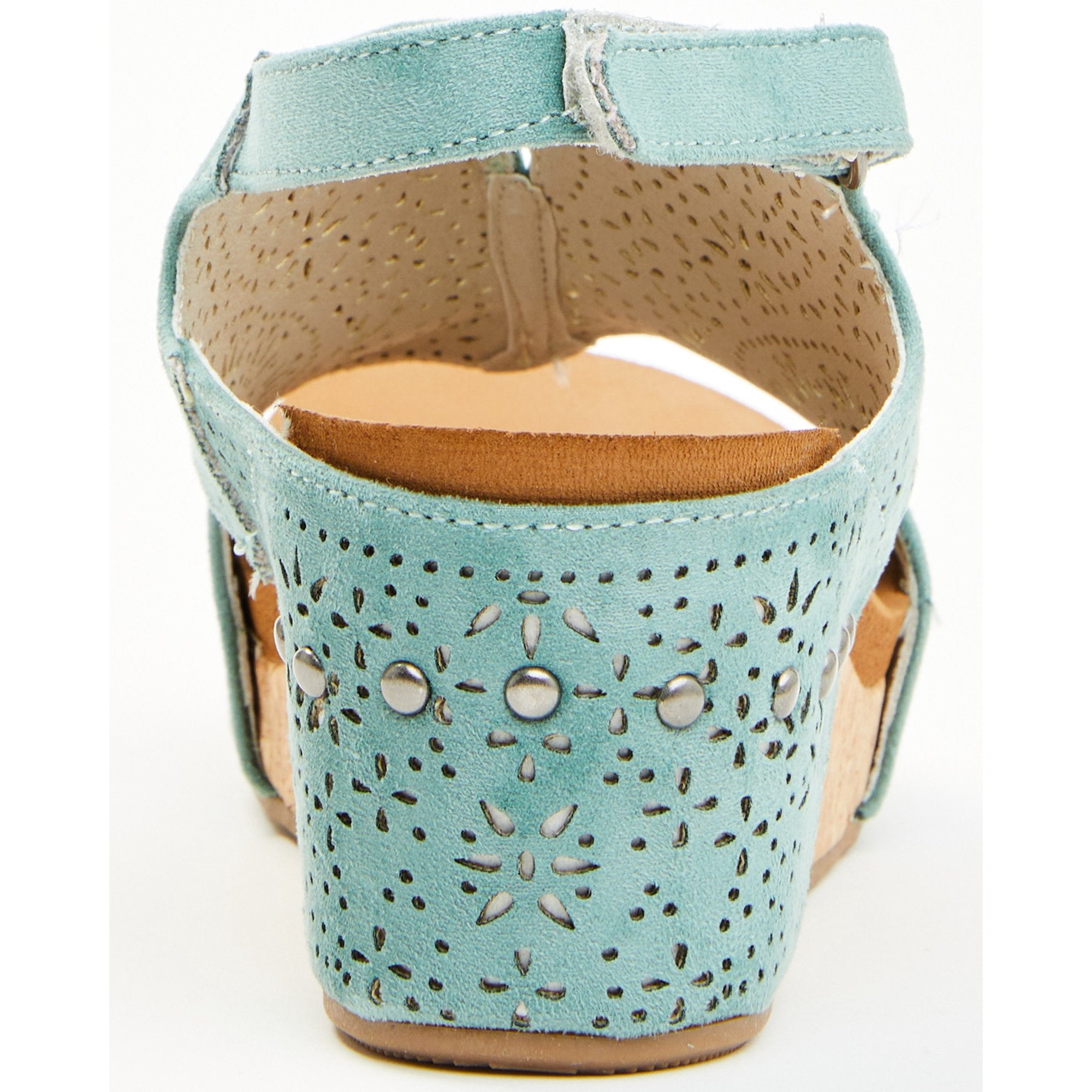 VERY G Free Fly 3 Laser Cut Wedge Sandal - Turquoise