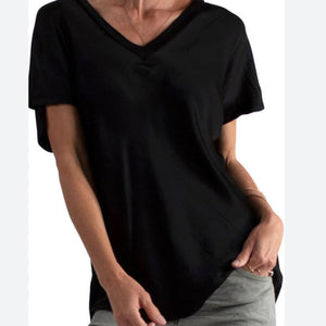 GIGI MODA - Black Satin T-shirt