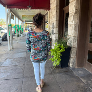 PARLSEY & SAGE - Multi Color Print Top