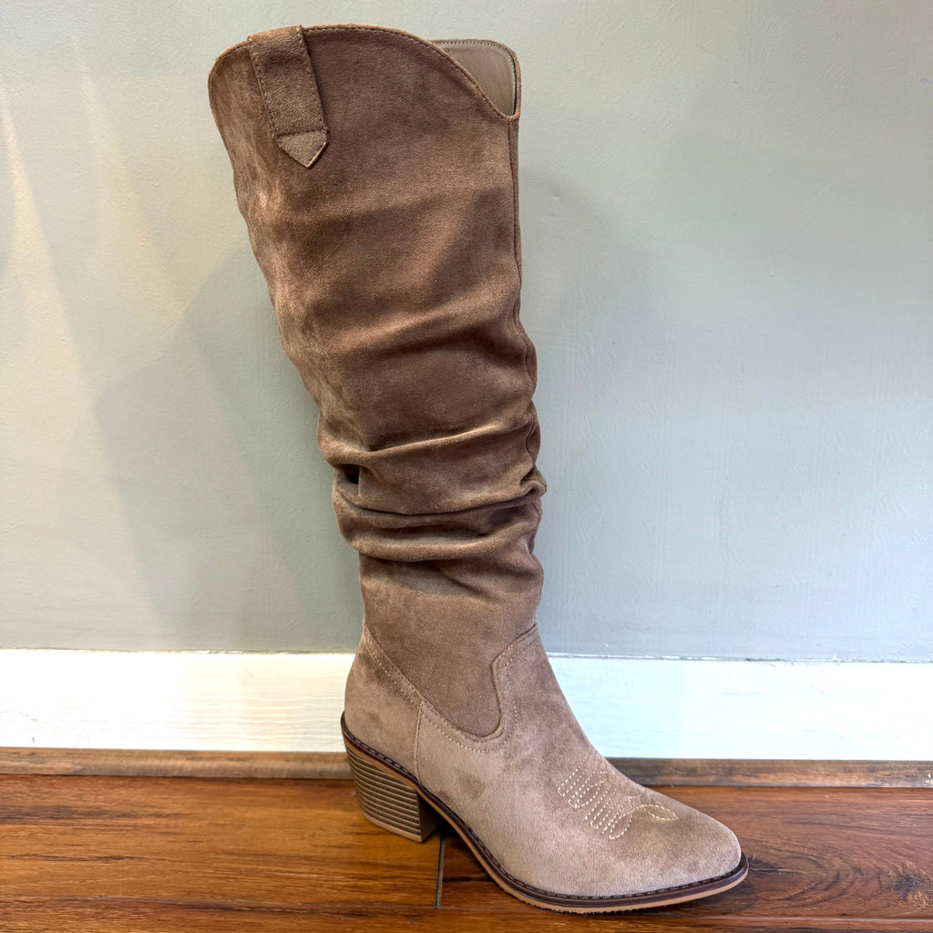 PIERRE DUMAS - Tall Taupe Boots