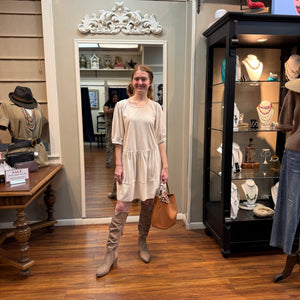 SHE+SKY - Beige Corduroy Dress