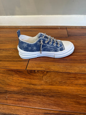 VERY G - Aman Navy Star Print Sneakers