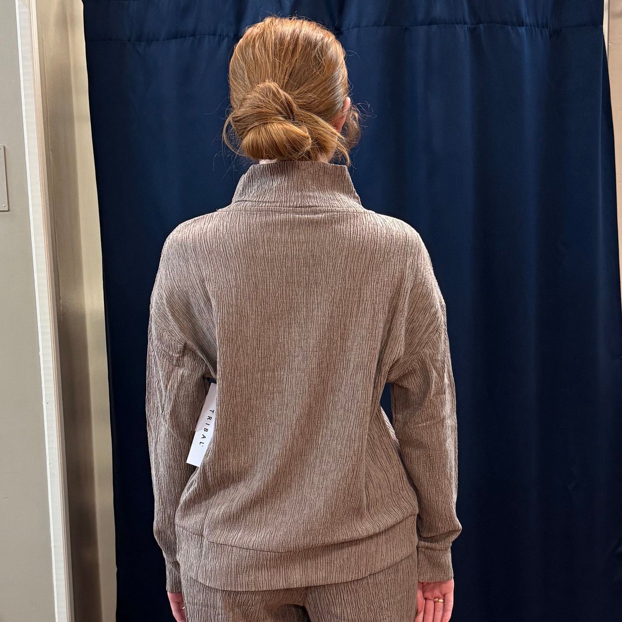 TRIBAL - Long Sleeve Tan Top