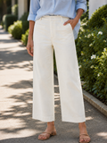 #14 Liverpool- Cream Wide Leg Pant