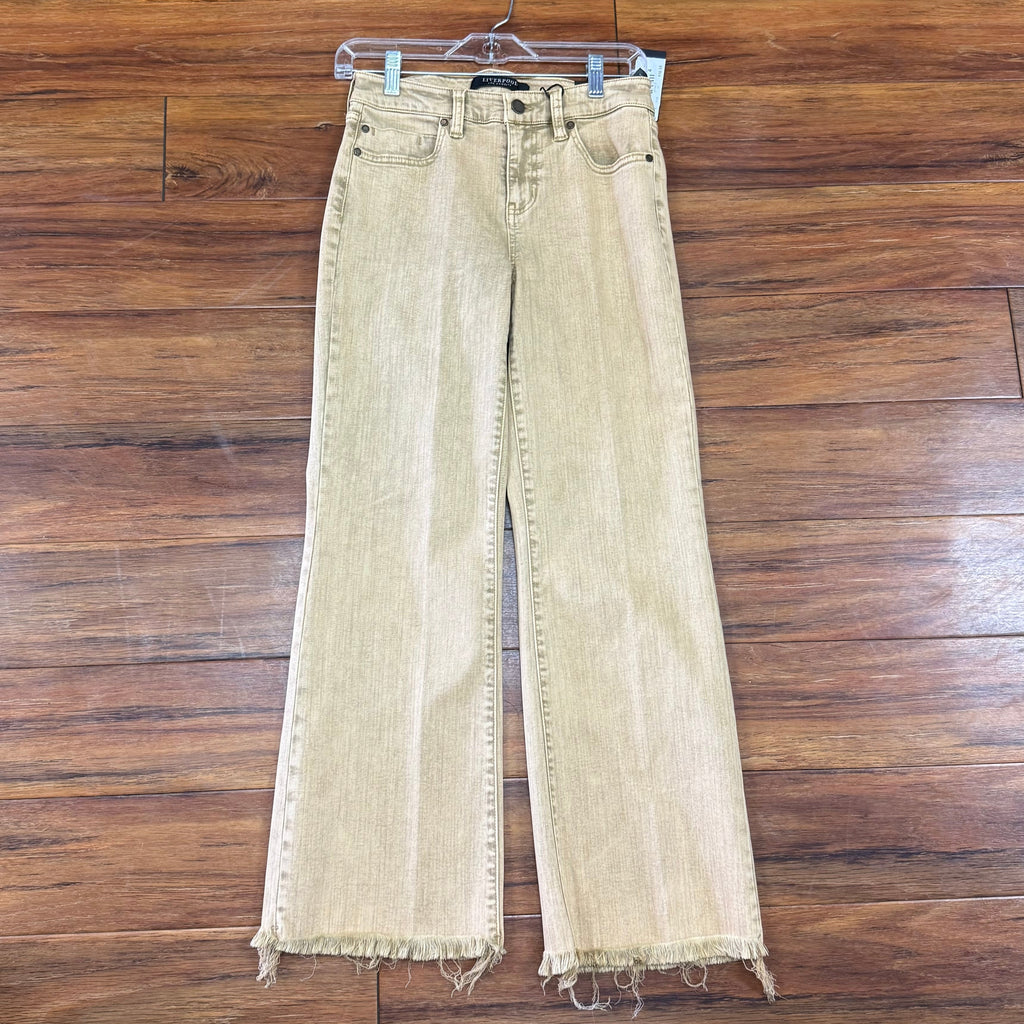 LIVERPOOL - Gold Crop Flare Jeans