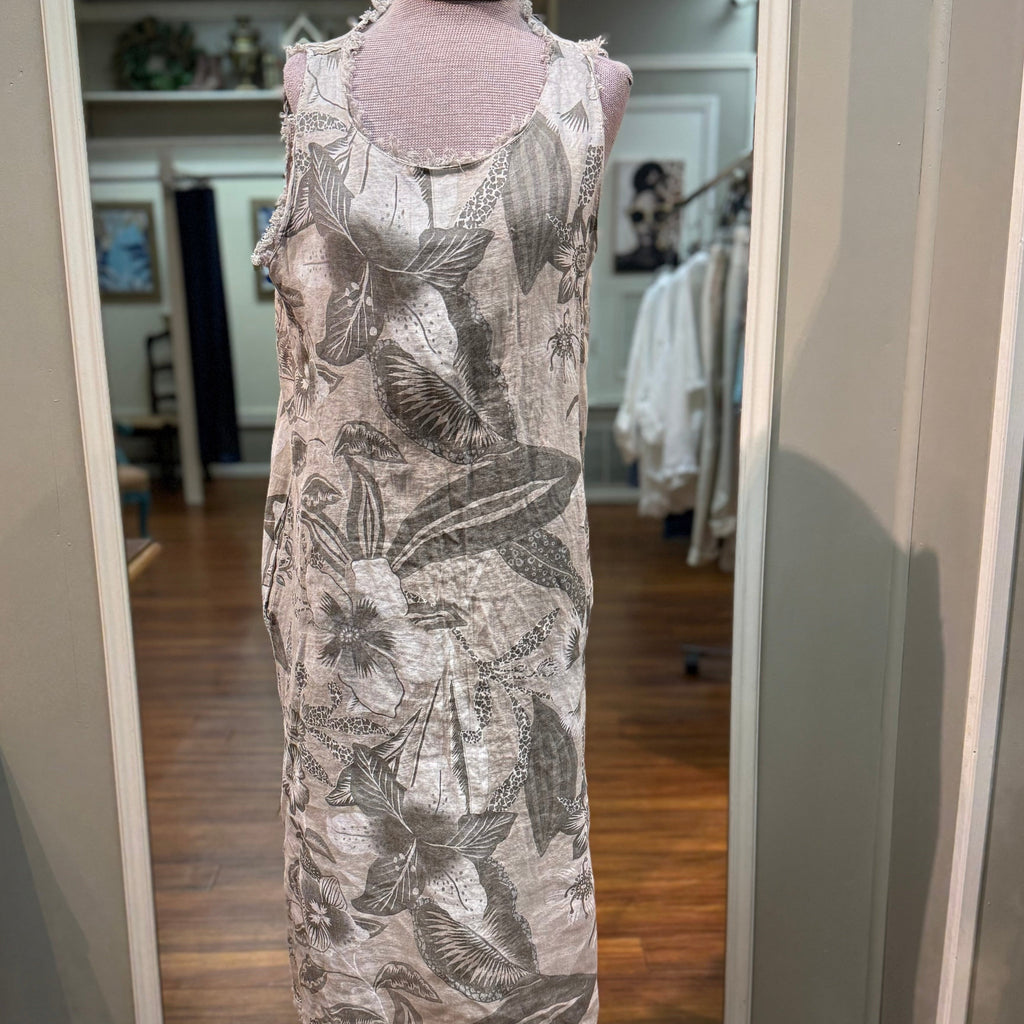 LOO - Khaki Print Dress