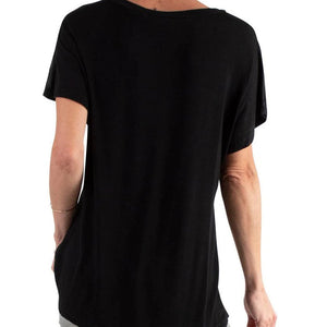 GIGI MODA - Black Satin T-shirt