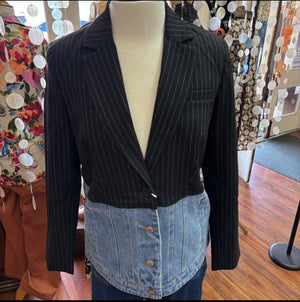 BLUE THREAD BY TRIBAL -  Pin Stripe Blazer