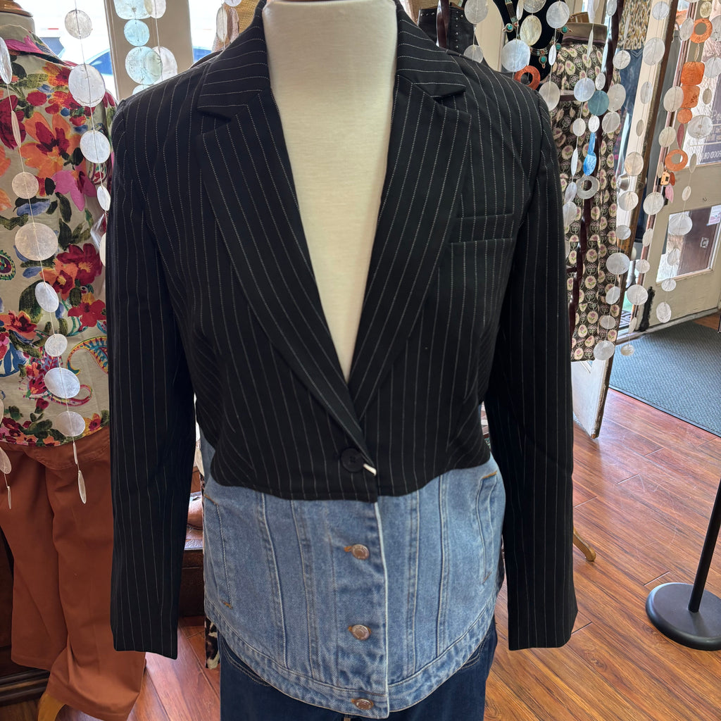 BLUE THREAD BY TRIBAL -  Pin Stripe Blazer
