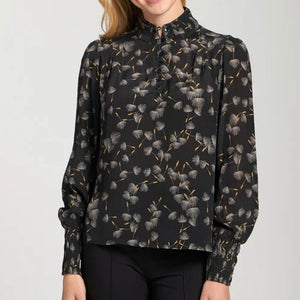 APNY - Black Floral Print Blouse