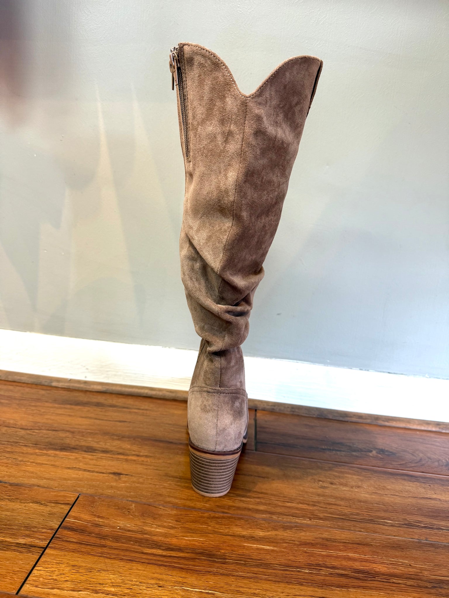 PIERRE DUMAS - Tall Taupe Boots