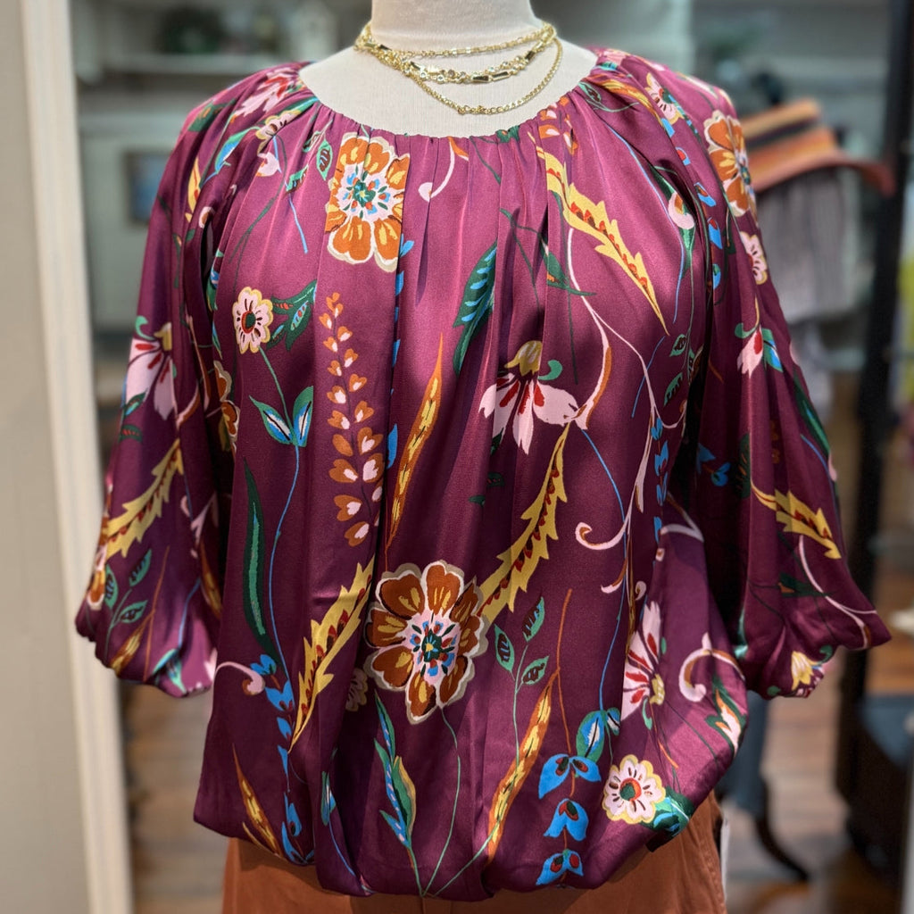 THML - Plum Print Top