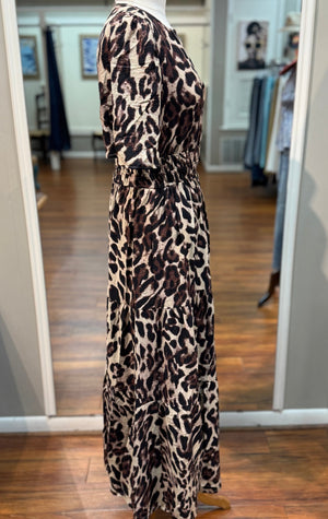 SHE + SKY - Mocha Leopard Print Dress