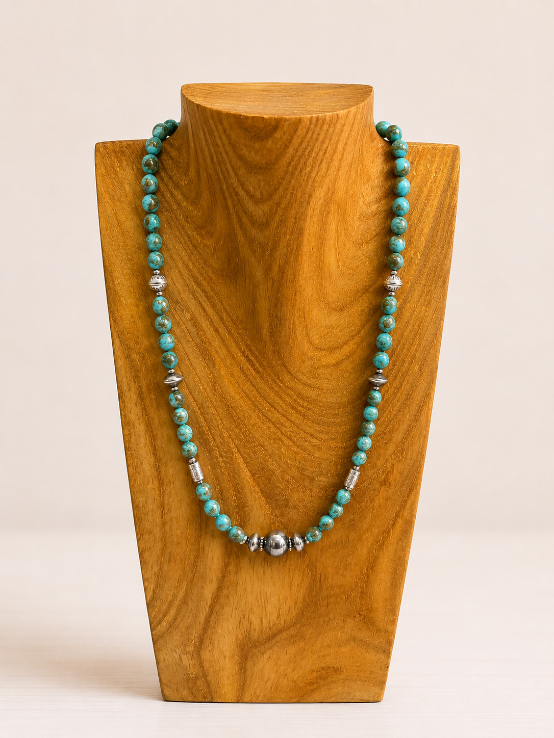 20" Turquoise and Navajo pearl