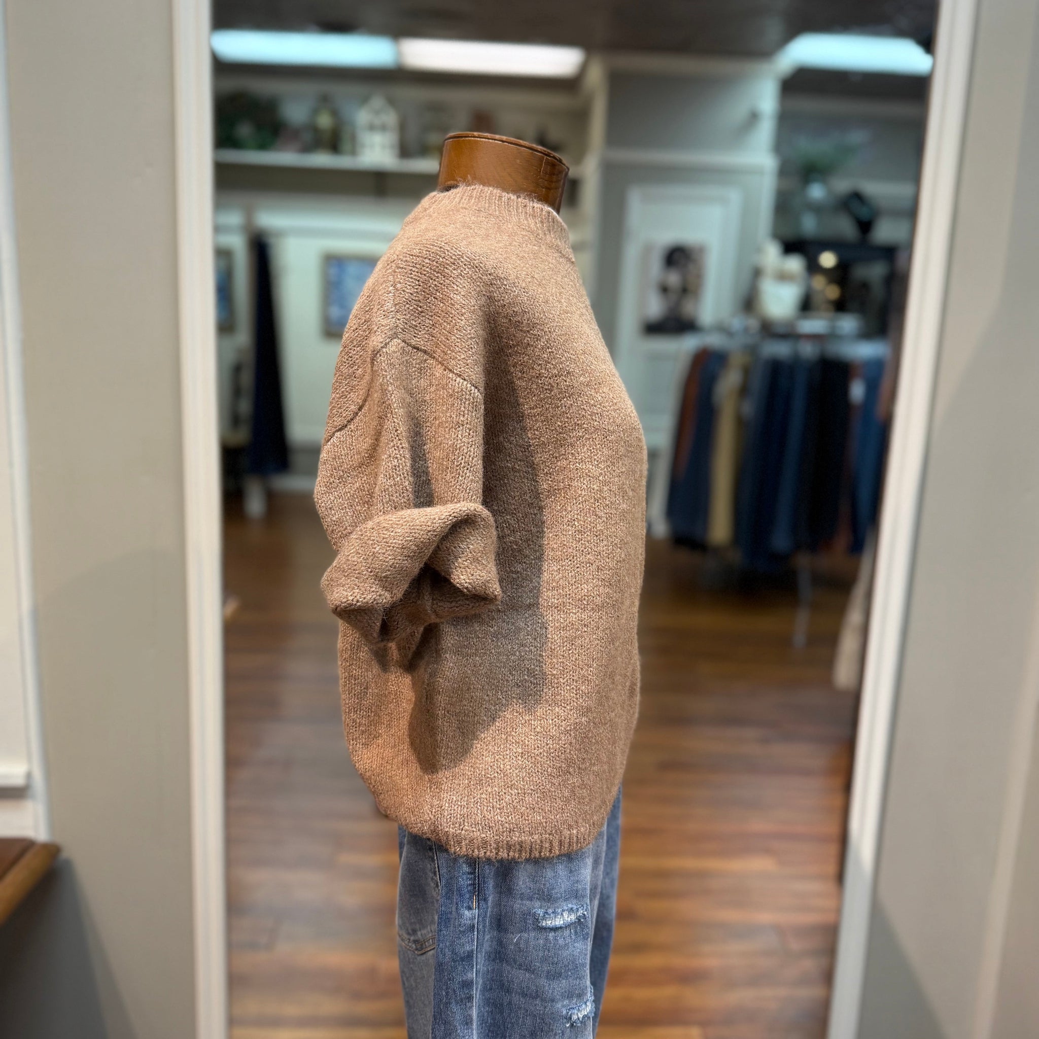 CHARLIE B - Tan Knit Sweater