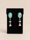Sterling Silver Navajo Pearl w/ Turquoise Earrings