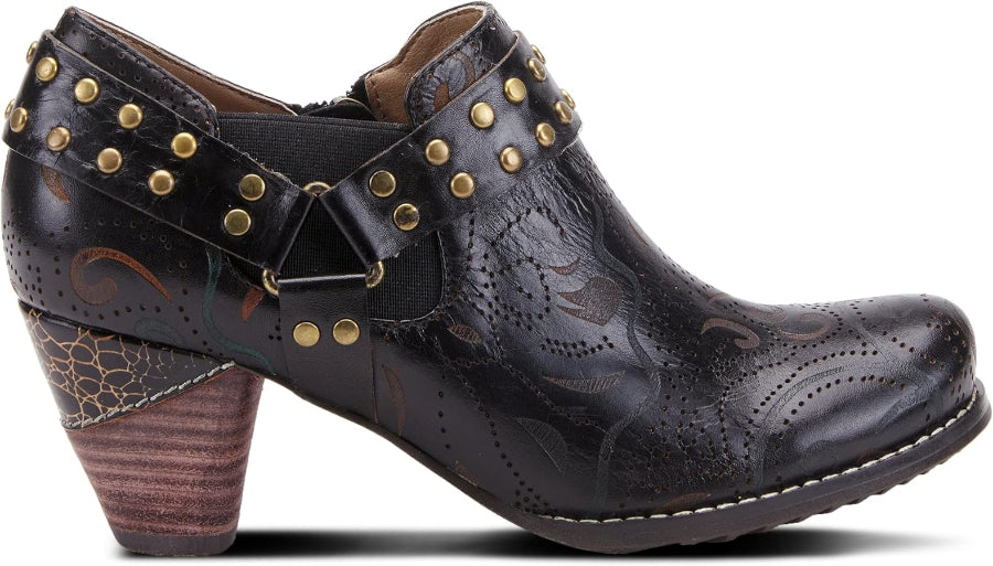 SPRING STEP L'ARTISTE - Kacielou-Black Leather Heels