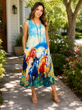 #20 WAY- Watercolor Horse Maxi Dress