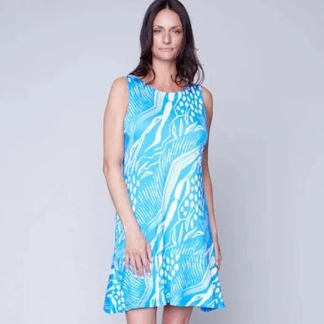 CARRE NOIR Sleeveless Dress - Blue