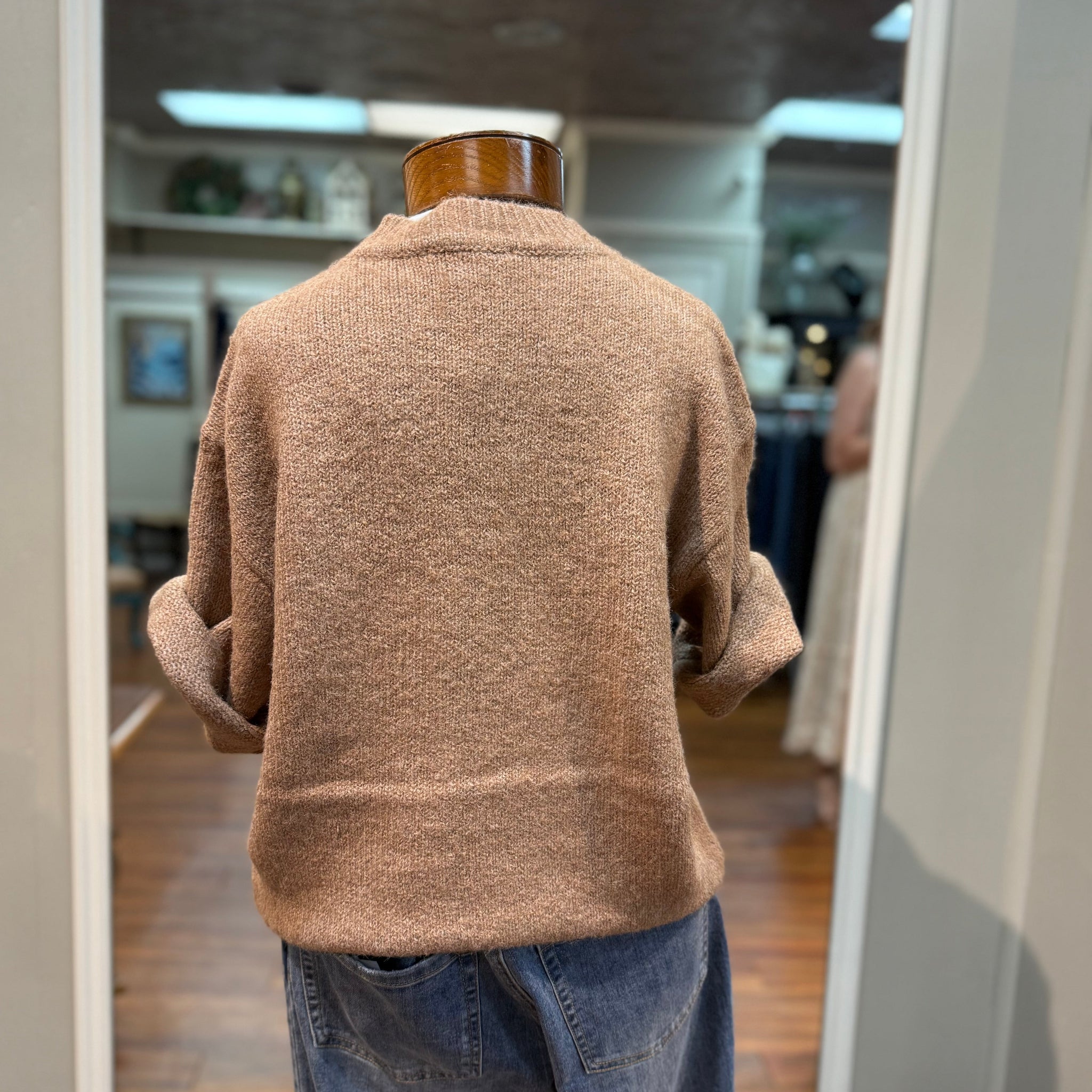 CHARLIE B - Tan Knit Sweater