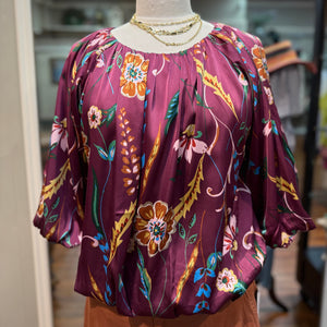 THML - Plum Print Top