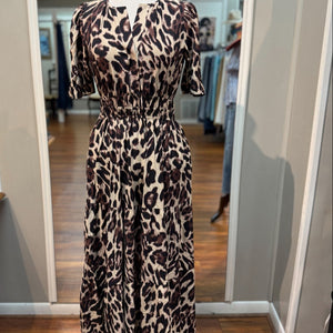 SHE + SKY - Mocha Leopard Print Dress