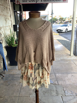 CHARISMA - Brown Crop Sweater