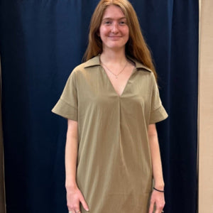 THML - Solid Tan Mini Dress