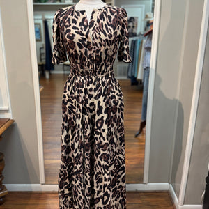 SHE + SKY - Mocha Leopard Print Dress