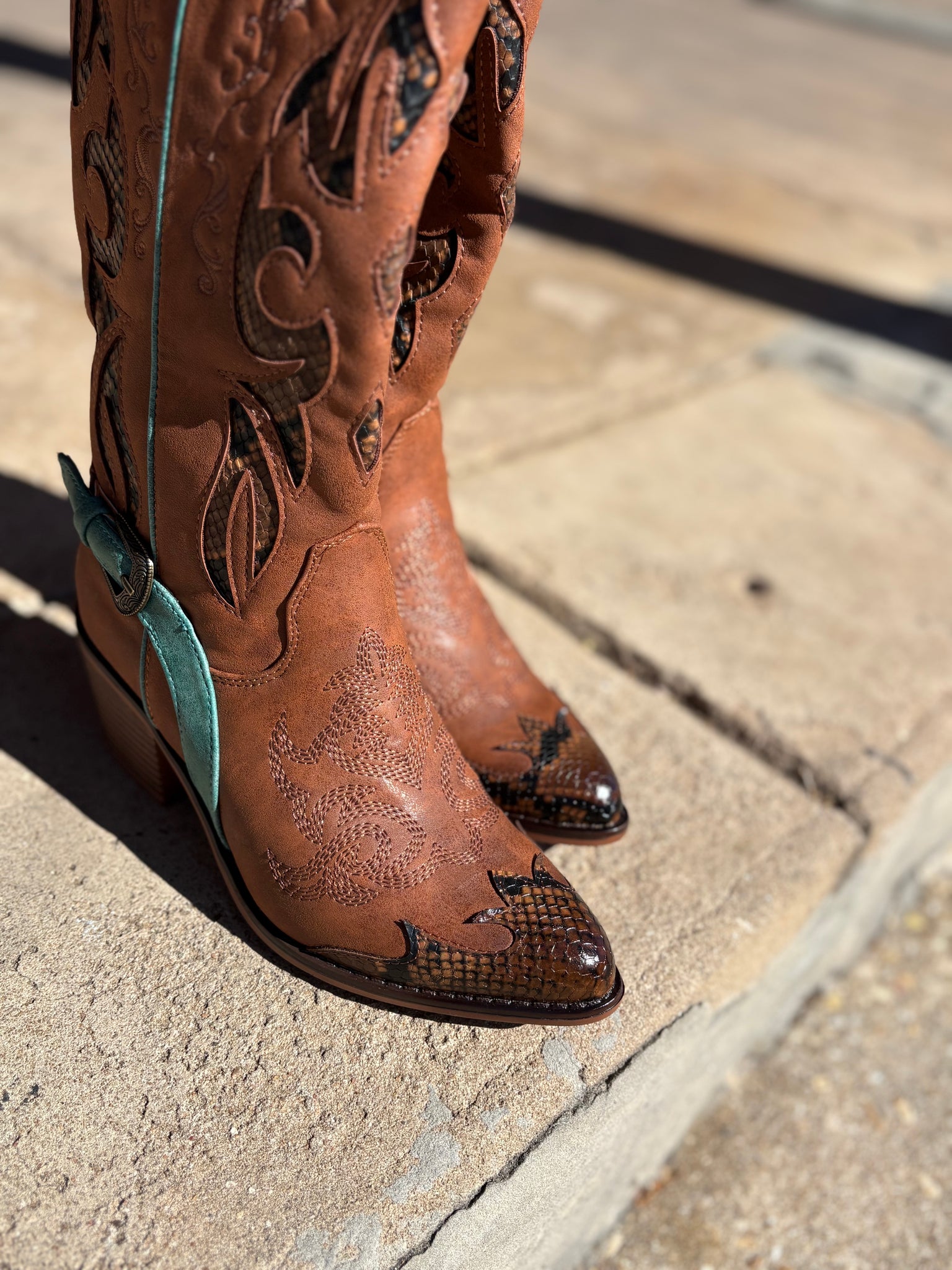 PIERE DUMAS - Black Red Whitney 7 Western Boots