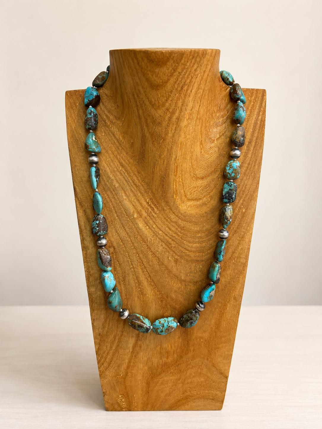 20" Turquoise and Navajo Pearl Necklace