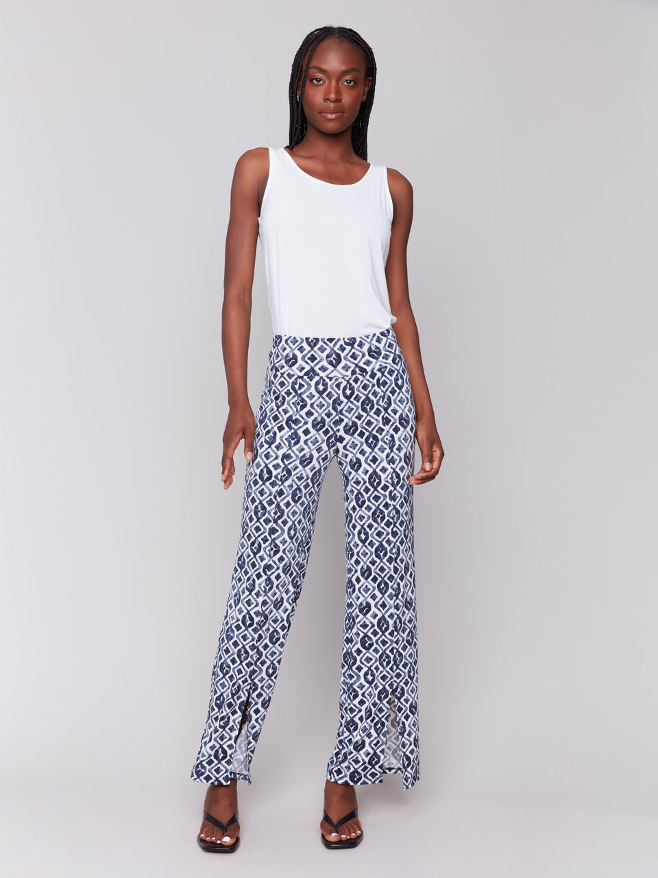 CHARLIE B - Blue Print Pants