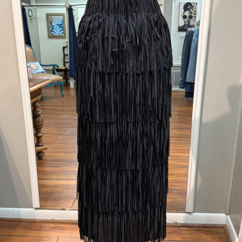 WAY - Black Fringe Skirt