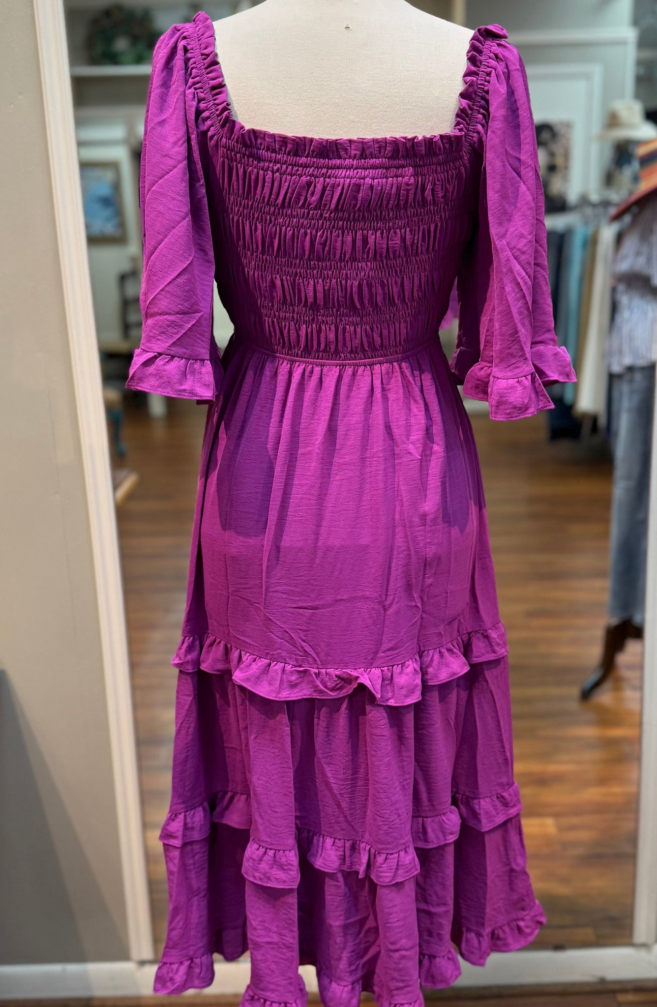 SHE + SKY - Solid Violet Long Dress