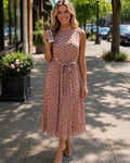 ZOE and CLAIRE- Polka dot Sleeveless Dress