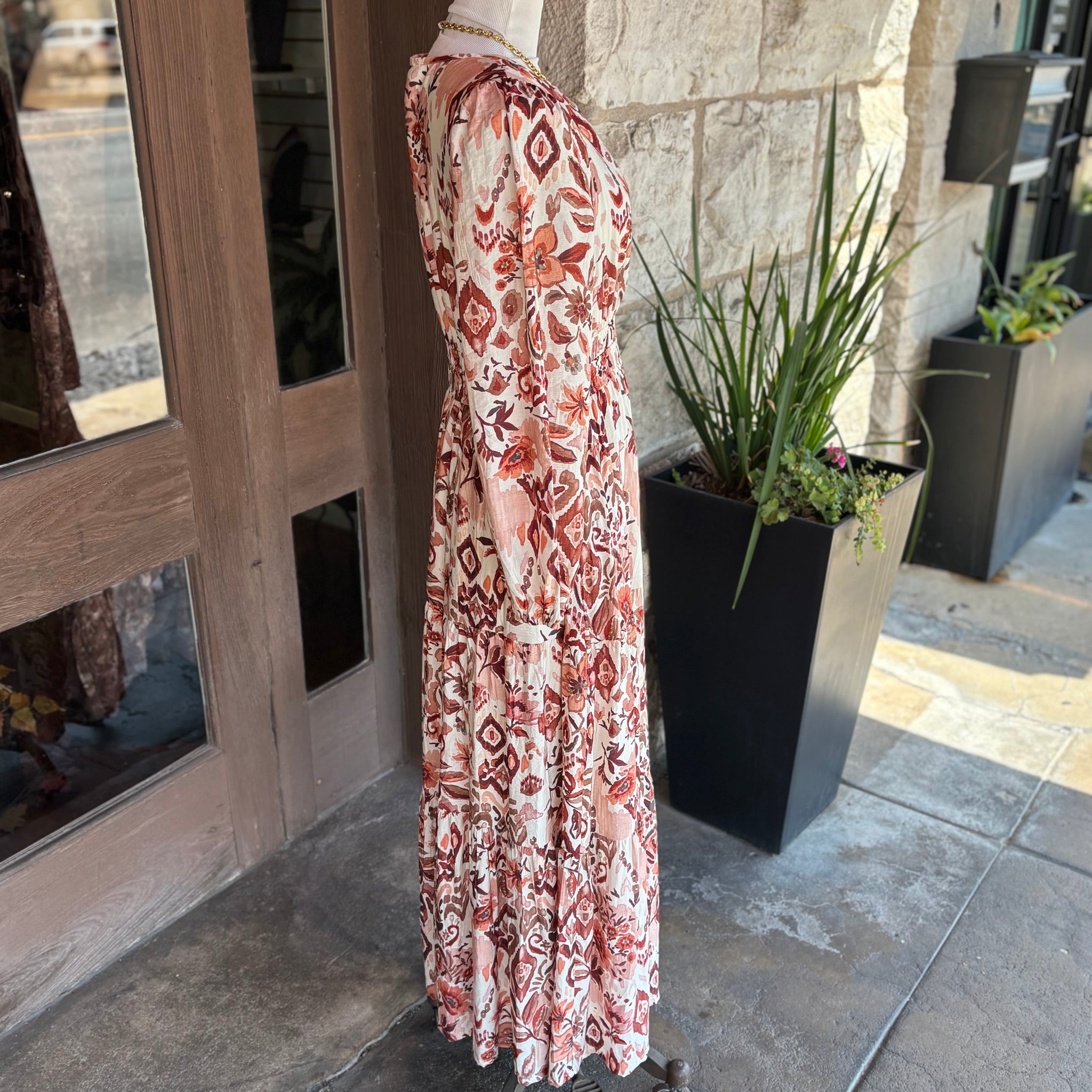 SHE + SKY- Rose Floral Maxi