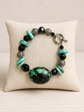 8" Large Turquoise Stone Bracelet (Made by Mary)