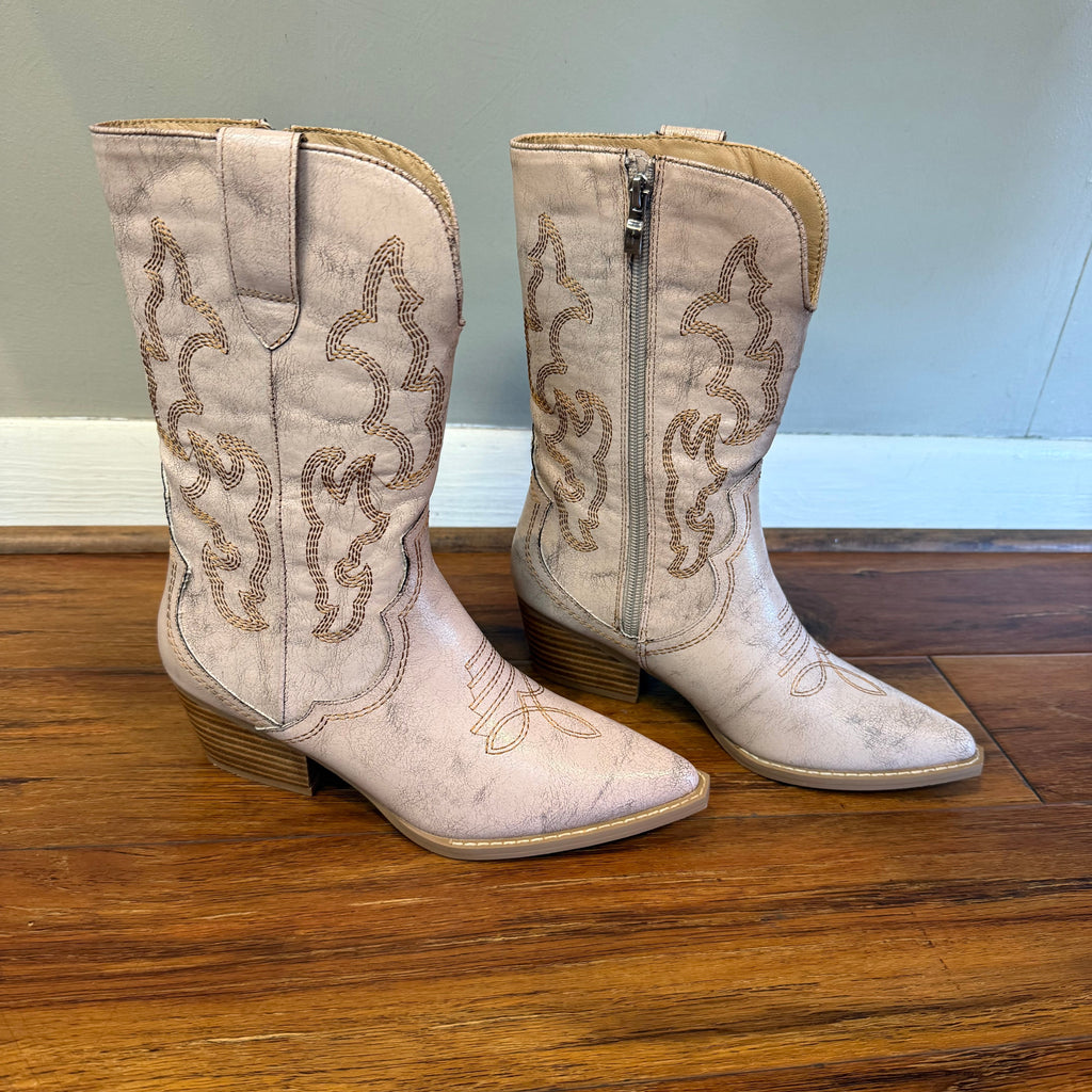HEY GIRL BY CORKYS - Beige Western Boot