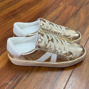 HEY GIRL BY CORKYS - Metallic Gold Tennis Shoes