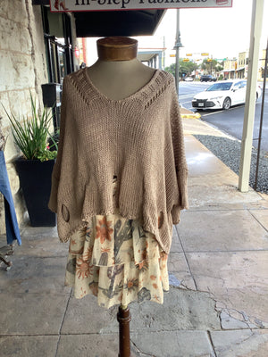 CHARISMA - Brown Crop Sweater