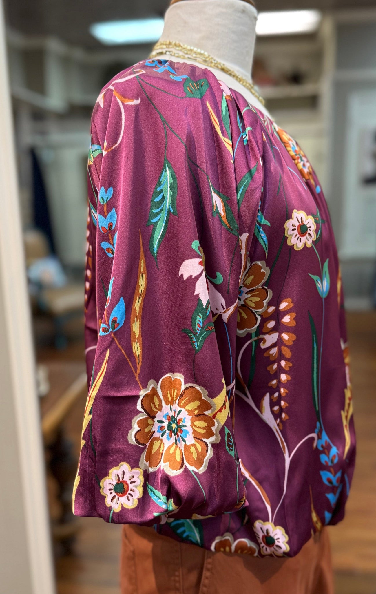 THML - Plum Print Top