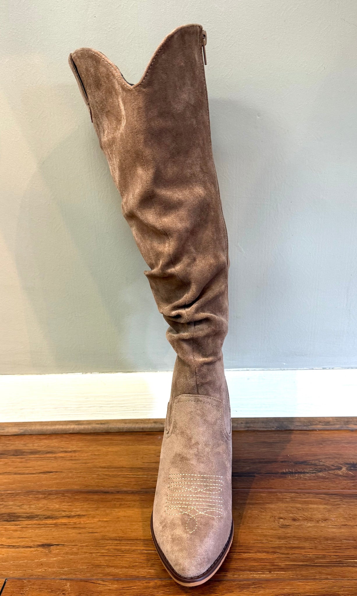 PIERRE DUMAS - Tall Taupe Boots