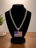 #6 Rhinestone US Flag Necklace