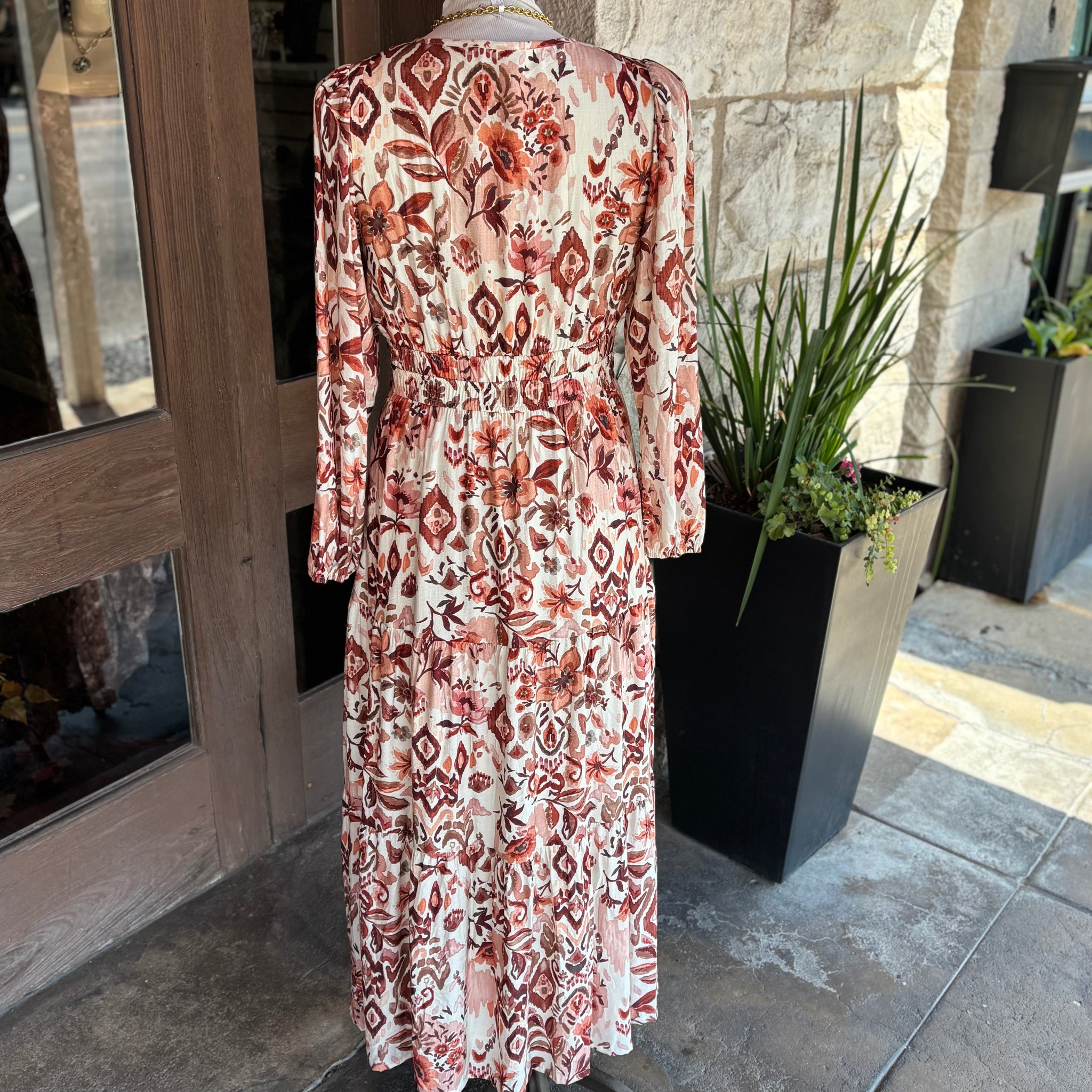 SHE + SKY- Rose Floral Maxi